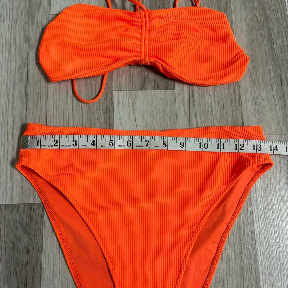 Frankies Bikinis Ruby Top Bright Neon Orange Set Size‎ L